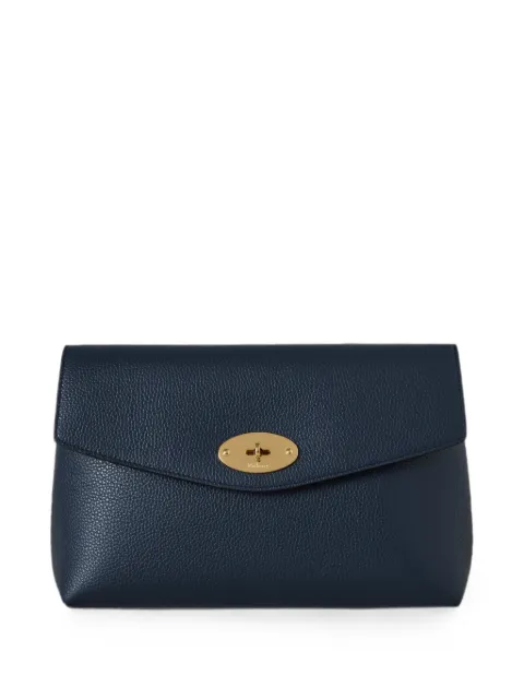Mulberry Darley grained leather small clutch Blue A26RL5078205U888