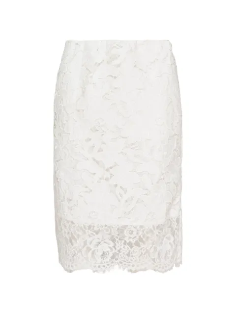 Nº21 floral-lace pencil midi skirt White C0235380