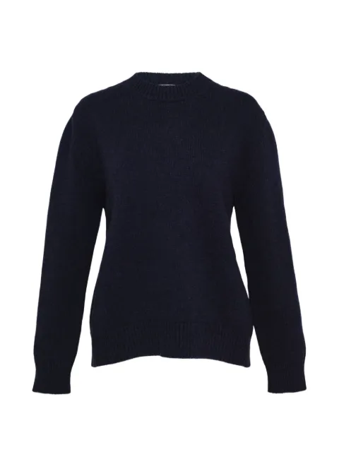 Jil Sander back-slit oversized sweater Blue J02GP0254J14849
