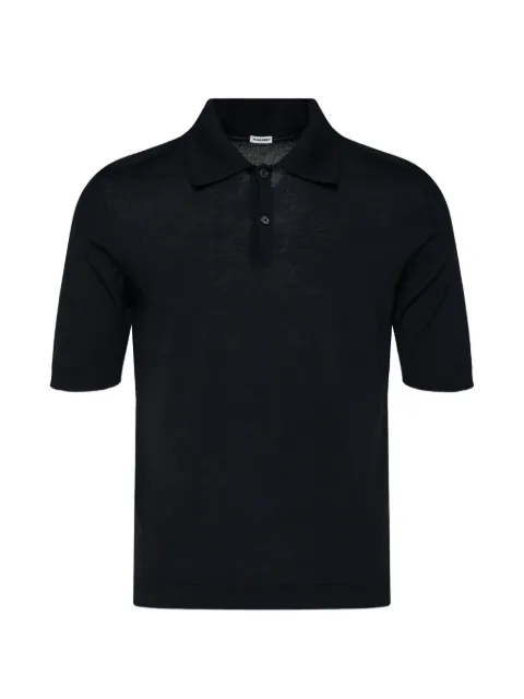 Jil Sander short-sleeve knitted polo shirt Black J22GL0142J14857001