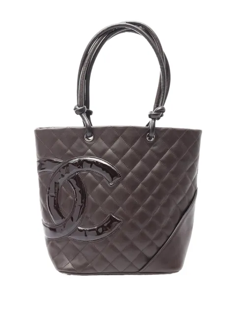 CHANEL Pre-Owned 2005-2006 Medium Lambskin Cambon Ligne tote bag Brown KJLSYF1VWGPTNJMF