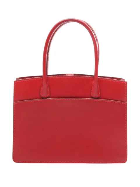 Hermès Pre-Owned 2002 Box Calf White Bus TPM tote bag Red 2OBHUJJ9ZEAJK8VE