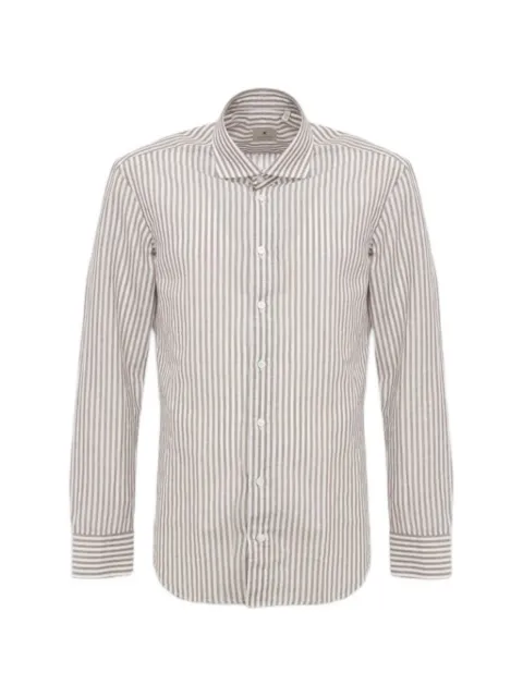 Bastoncino striped long-sleeve shirt Brown B48056