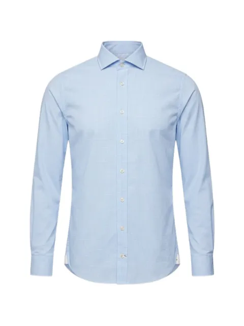 Koike Barcelona check long-sleeve shirt Blue 3001V0200288