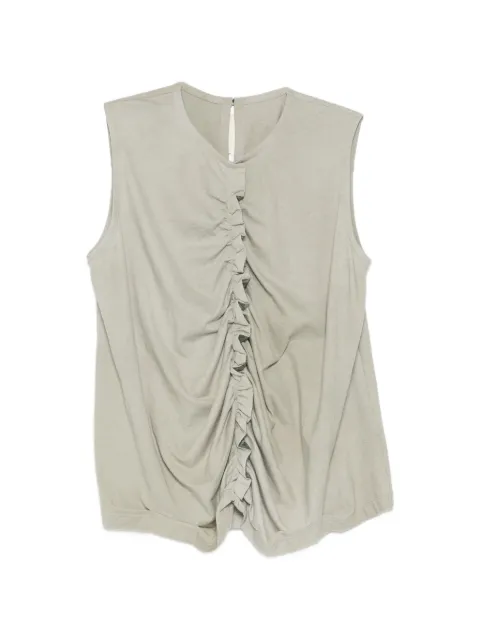 Ziggy Chen ruffled draped vest top Green 0W2620203