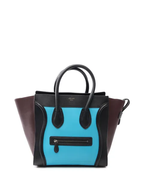 Celine Pre-Owned 2010-2026 Mini Tricolor Leather Luggage tote bag Blue ZQGJNXLLQ00EN6X3