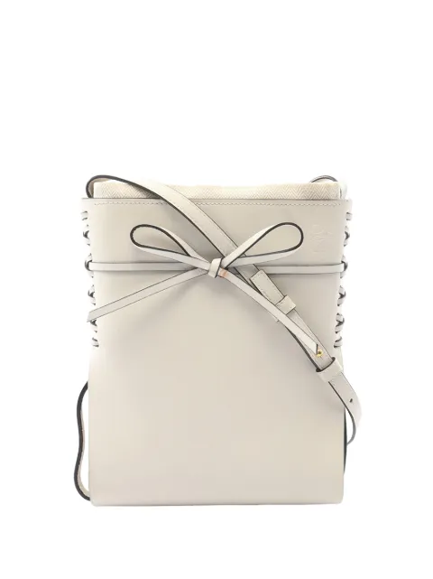 Loewe Pre-Owned 2010-2026 Leather Ikebana crossbody bag White HJRTAAUPQAQEVW6J