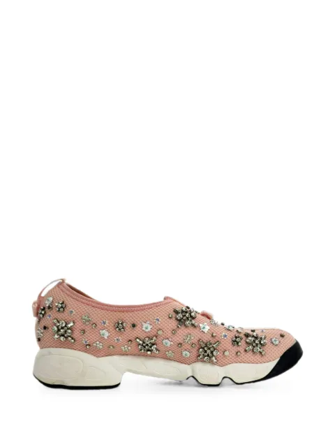 Christian Dior Pre-Owned Fusion crystal-embellished sneakers Pink RFCPUGBSH765455W