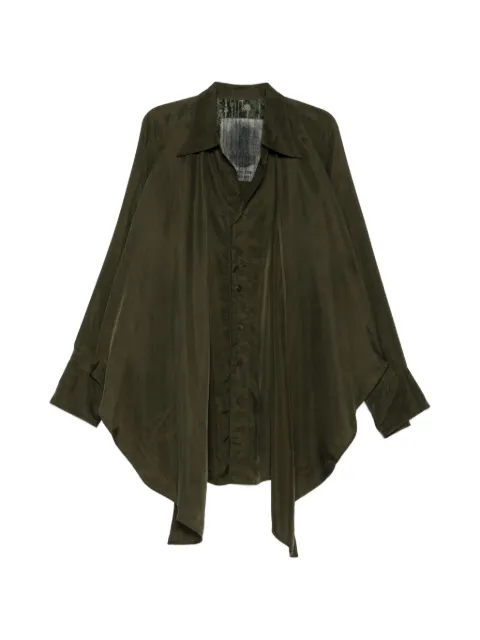 Ziggy Chen button-fastening long-sleeve shirt Green 0W2620705