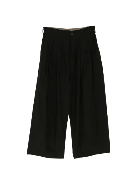 Ziggy Chen pleated wide-leg trousers Green 0M2620518