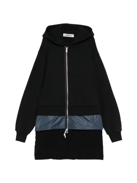 Undercover layered-effect zip-up hoodie Black UP2F1801