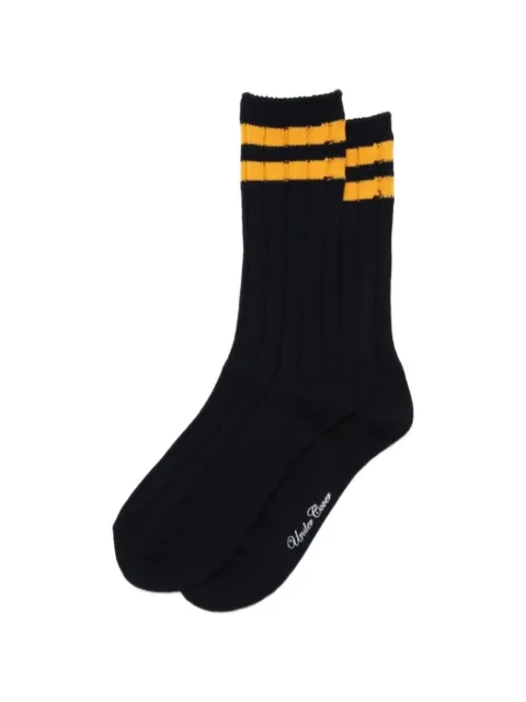 Undercover ribbed-knit striped socks Blue UC2B4L02