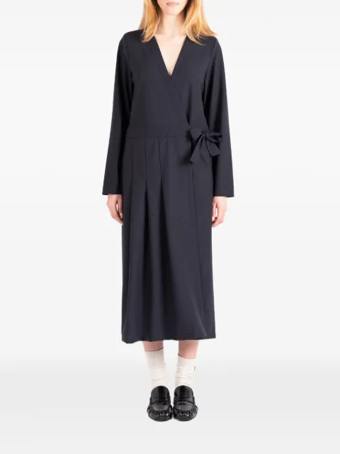 Société Anonyme Jap pleated wrap-style midi dress Blue JAPDRESSSA18W99WL100
