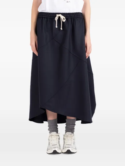 Société Anonyme Bunka asymmetric panelled midi skirt Blue BUNKASKSA18W99WL100