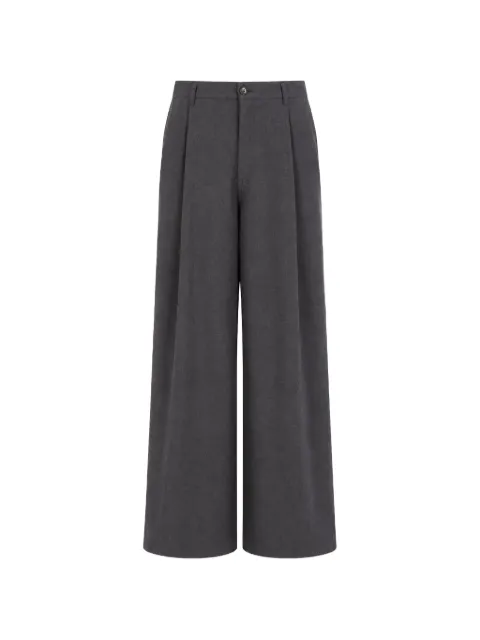 Société Anonyme St. Andrew pleated wide-leg deadstock cotton trousers Grey STANDREWSA18U99CN100