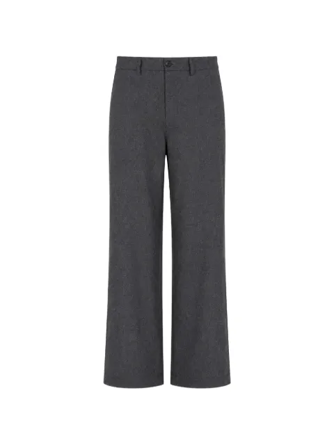Société Anonyme wide-leg wool trousers Grey EMARKSA18U99WL100