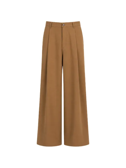 Société Anonyme pleated wide-leg trousers Brown STANDREWSA18U99CN100