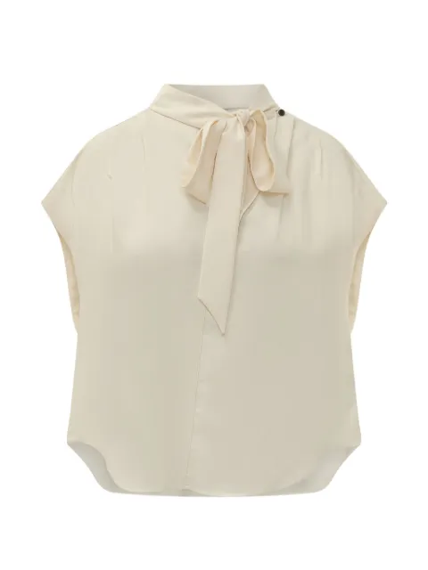 ISABEL MARANT Selene-GB pussy-bow shirt Neutrals 26AHT0895FAD3J03I