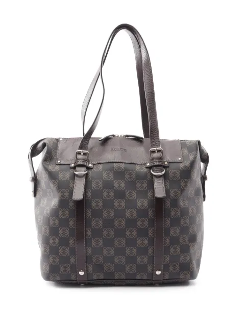 Loewe Pre-Owned 2010-2026 Anagram Coated Canvas tote bag Brown 4LDGOI1OM9EYHISB