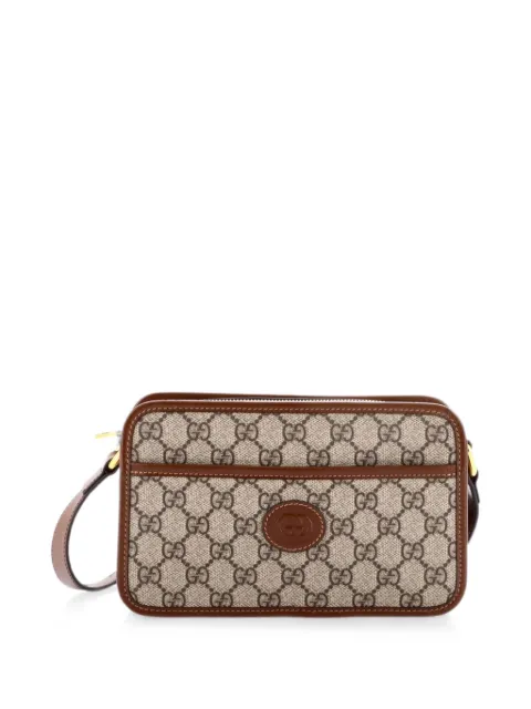 Gucci Pre-Owned Interlocking G Patch Camera Bag GG Coated Canvas Mini crossbody bag Brown YRLSSAENOS3VY6CI