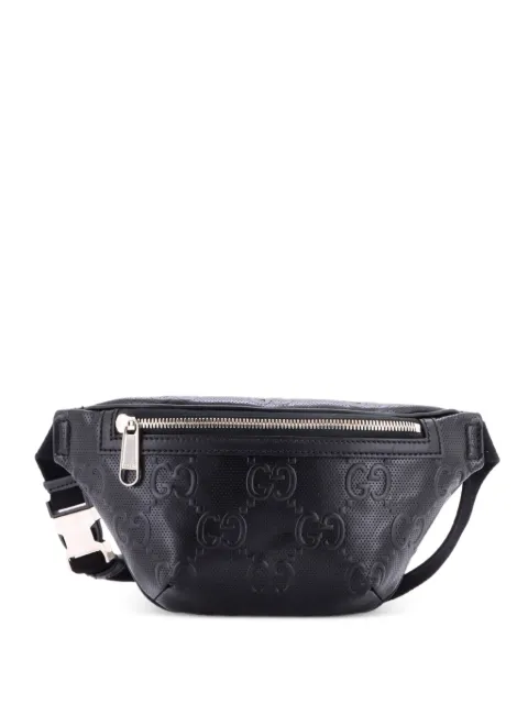 Gucci Pre-Owned GG Embossed Perforated Leather Small belt bag Black N3RLZQKHTAUIW2E9