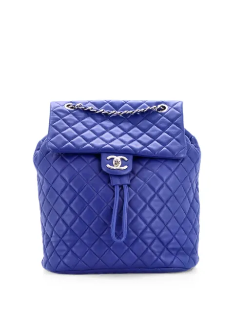 CHANEL Pre-Owned Urban Spirit Quilted Lambskin Large backpack Blue X6AKHSKS9E07B7IS