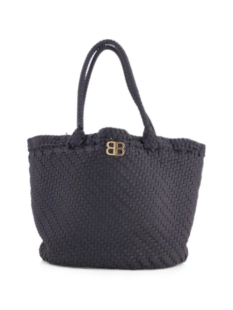 Balenciaga Pre-Owned Shoelace Woven Fabric Large tote bag Black WZDQ2G38EB0HBGKS