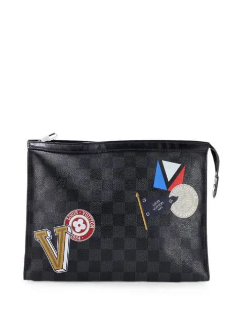 Louis Vuitton Pre-Owned Pochette Voyage Limited Edition Damier Graphite LV League MM pouch Black 9B2Z5XNMF0QO0JHT