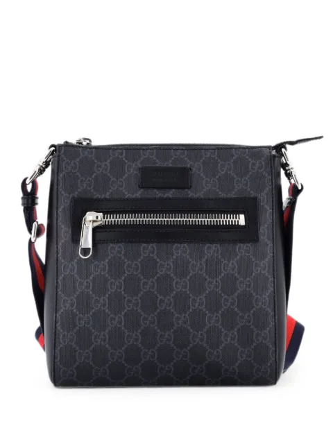 Gucci Pre-Owned Web Strap Front Zip Messenger Bag GG Coated Canvas Small crossbody bag Black 8OPN3QVR1YR1VMNM