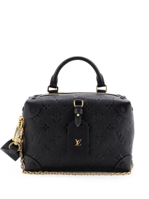 Louis Vuitton Pre-Owned Petite Malle Souple Handbag Monogram Empreinte Leather shoulder bag Black 8JUGRVZRJO6URM71
