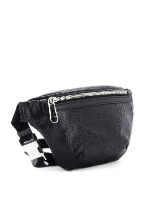 Gucci Pre-Owned GG Embossed Perforated Leather Small belt bag Black UT23RWCKGP5D5A33