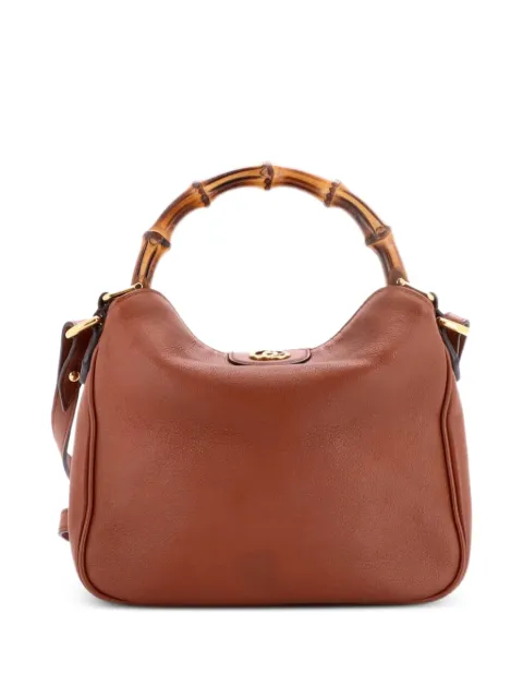 Gucci Pre-Owned Diana NM Bamboo Shoulder Bag Leather Small tote bag Brown JB60QF5XZX13NOU7