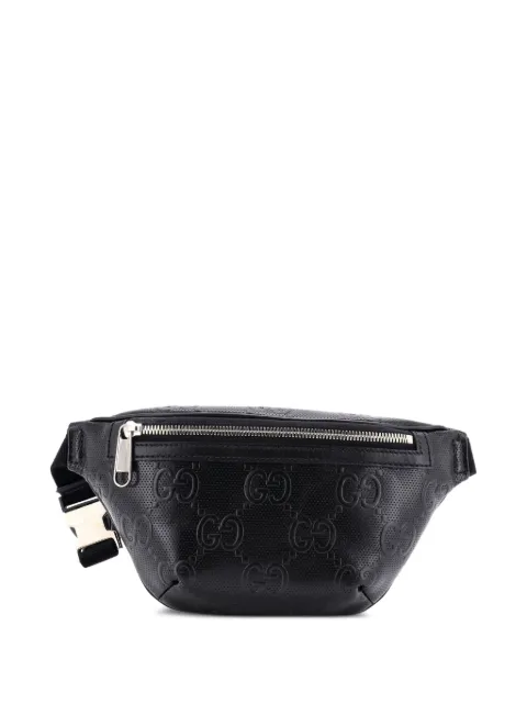 Gucci Pre-Owned GG Embossed Perforated Leather Small belt bag Black H6YPCHH3WOX70UFJ