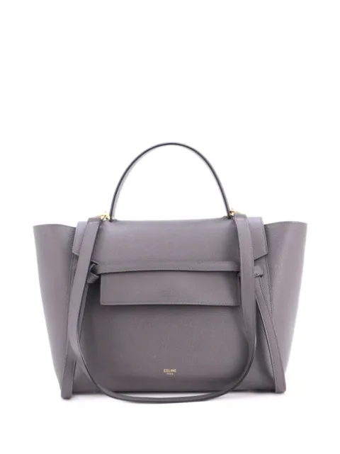 Celine Pre-Owned Belt Bag Textured Leather Mini shoulder bag Grey 6J65PYHYASNJX139