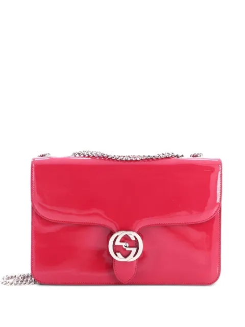 Gucci Pre-Owned Interlocking Patent Medium shoulder bag Pink 548RGUJ14R3J5FAU