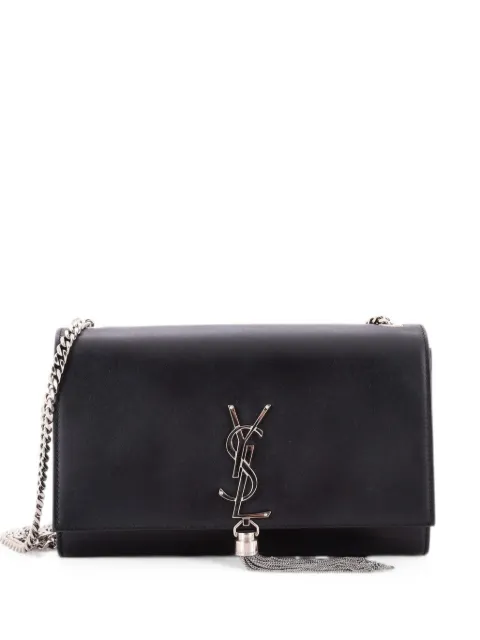 Saint Laurent Pre-Owned Classic Monogram Tassel Leather Medium crossbody bag Black QV8397B0WXPGE6LR