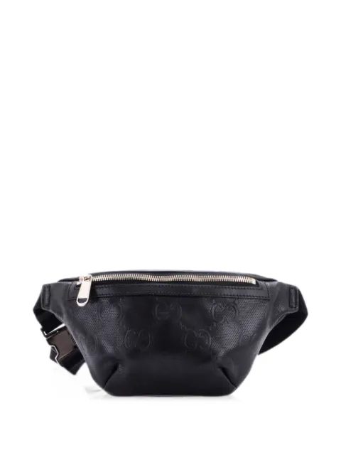 Gucci Pre-Owned GG Embossed Perforated Leather Small belt bag Black ZRDM5LNUZYRK9J59