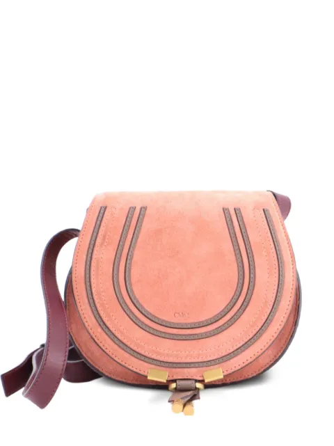 Chloé Pre-Owned Marcie Suede Small crossbody bag Pink KBGX874SC59KM9FC