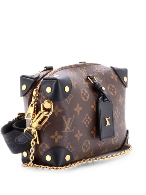 Louis Vuitton Pre-Owned Petite Malle Souple Handbag Monogram Canvas with Leather shoulder bag Black 7I02RWYKVN2XQ3S9