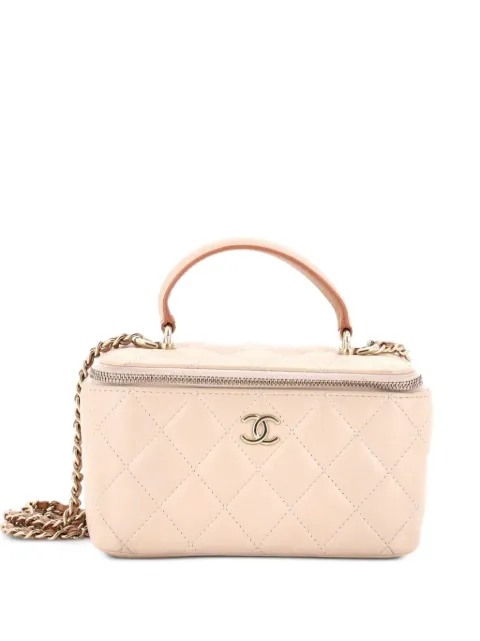 CHANEL Pre-Owned Classic Top Handle Vanity Case with Chain Quilted Lambskin Small crossbody bag Neutrals GHDSR5Q4D5QIWU94