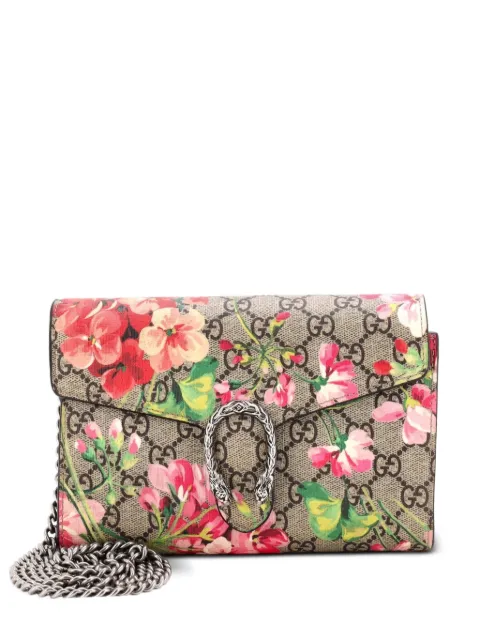 Gucci Pre-Owned Dionysus Chain Wallet Blooms Print GG Coated Canvas Small crossbody bag Brown DRFLRYX4LKWZJFJD