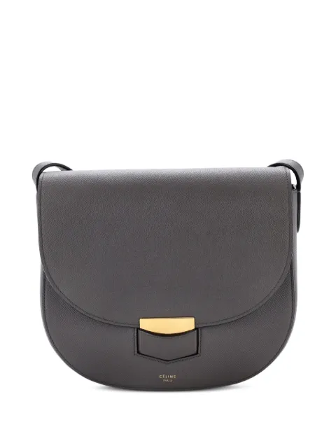 Celine Pre-Owned Trotteur Grainy Leather Medium crossbody bag Grey 2VB246NGKTKDTYZK