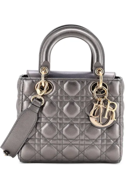 Christian Dior Pre-Owned My ABCDior Lady Dior Bag Metallic Cannage Quilt Leather shoulder bag Metallic NIR2N4SSEDCRAD1F
