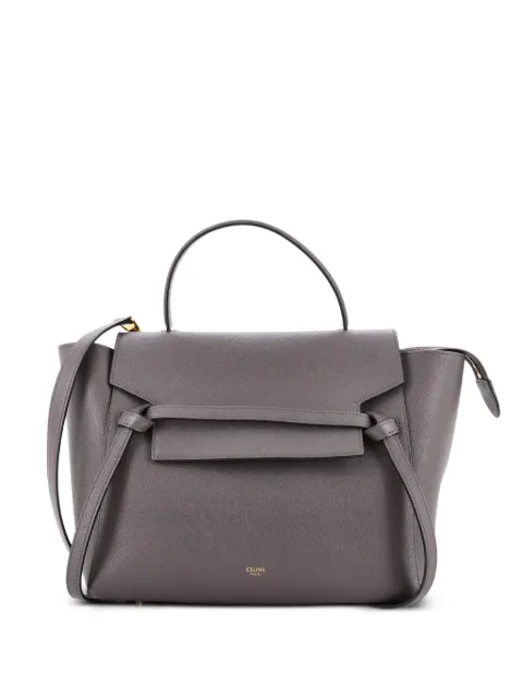 Celine Pre-Owned Belt Bag Textured Leather Mini shoulder bag Grey CB625DP47A7E5YFY