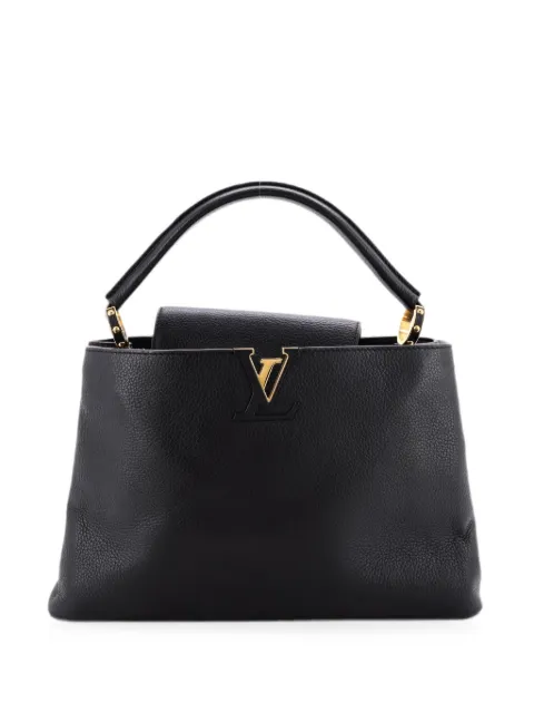 Louis Vuitton Pre-Owned Capucines Bag Leather MM satchel Black 20AUHUBE18WADYWM