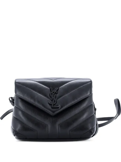 Saint Laurent Pre-Owned Loulou Shoulder Bag Matelasse Chevron Leather Toy crossbody bag Black 15BQ9TLGDNA1UWXV