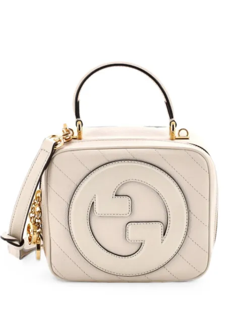 Gucci Pre-Owned Blondie NM Top Handle Shoulder Bag Diagonal Quilted Leather satchel White 1N1NEY0FU4EDN9ZH