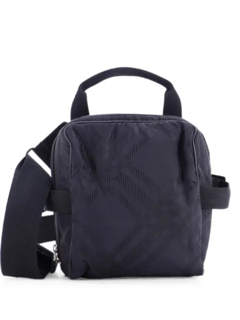 Burberry Pre-Owned Square Check Jacquard crossbody bag Black 28PKFIJCBZAWS78D