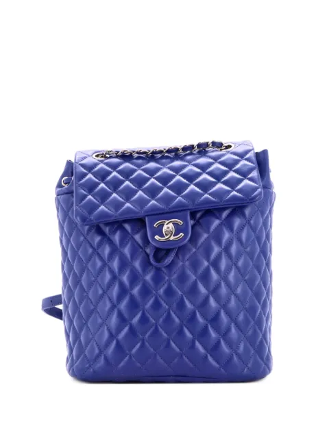 CHANEL Pre-Owned Urban Spirit Quilted Lambskin Large backpack Blue CHTBTZE0MIR6SNKO