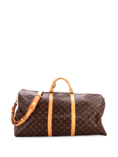 Louis Vuitton Pre-Owned Keepall Bandouliere Bag Monogram Canvas 60 travel bag Brown 0DK1EAWYBYAM49HW